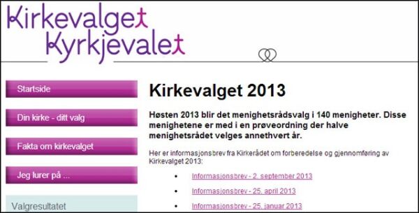 Valgdeltagelsen i kirken svekket
