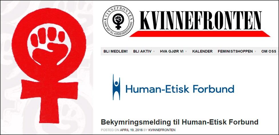 Kvinnefronten skriver brev fordi «det er i ferd med å danne seg en oppfatning» av at Human-Etisk Forbund er i ferd med å utvikle seg i en prostitusjonsliberal retning.