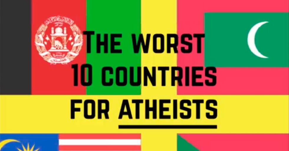 IHEU har satt opp en liste over de ti verste landene å bo i for ateister.