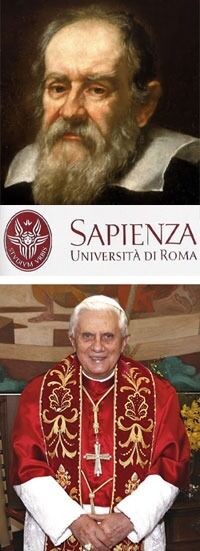 En 375 år gammel konflikt er årsaken til at pavebesøket på Sapienza-universitetet i Roma ble avlyst. Galileo Galilei øverst.
