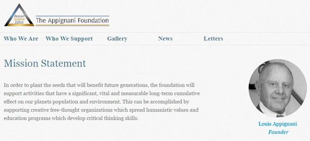 På nettsidene til The Appignani Foundation kan du lese mer om hva den amerikanske mangemillionæren Louis Appignani bruker pengene sine på.
