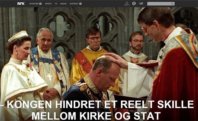 Kjetil Alstadheim mener Kongen hindret et reelt skille mellom kirke og stat.