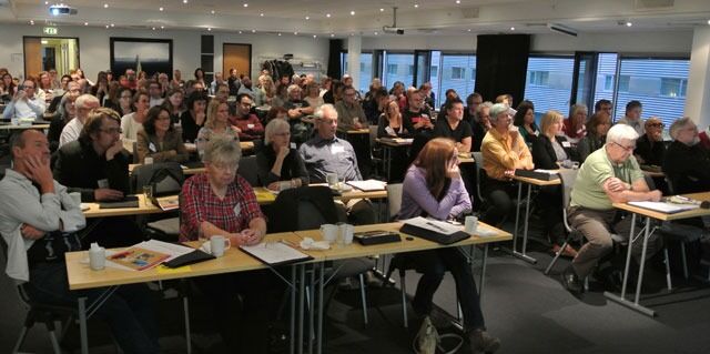 Human-Etisk Forbunds landskonferanse 2012 samlet rundt 120 deltagere. Det hele foregikk på Thon Hotell Oslo Airport.
 Foto: Even Gran