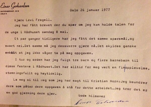 Einar Gerhardsen våget ikke tale for HEF