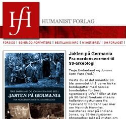 Jakten på Germania er foreløpig Humanist Forlags siste utgivelse.