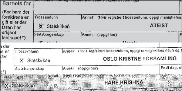 Krysser av for statskirken uten å spørre