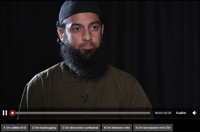 Det provoserer at Ubaydullah Hussain fikk dele sitt syn på situasjonen i Syria og Irak i VG.
 Foto: Skjermpdump VGTV