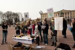Fra HU-demonstrasjon foran Slottet 10.4.2011 Foto: Marit Simonsen