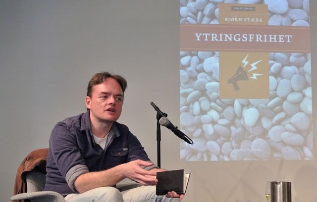 Bjørn Stærk lanserte boka Ytringsfrihet på Litteraturhuset i Oslo tidligere denne måneden.
 Foto: Even Gran