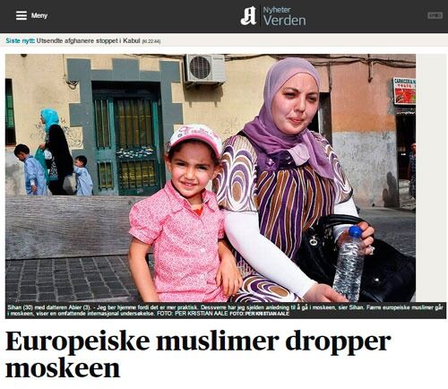 I 2010 kunne Aftenposten melde at europeiske muslimer dropper moskeen. Tallene var hentet fra ESS - European Social Survey.