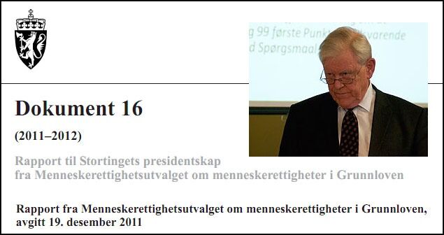 Inge Lønning og hans menneskerettighetsutvalg la fram en rekke forslag til grunnlovsendringer i dag.