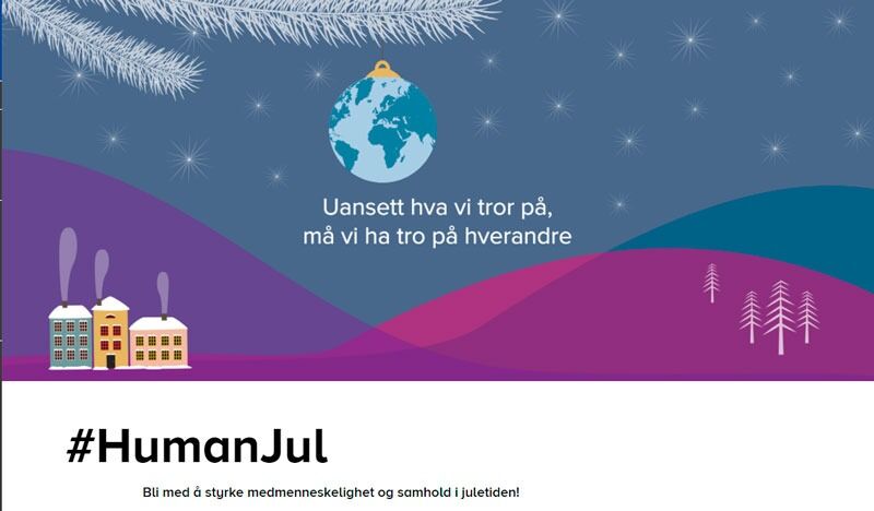 Human-Etisk Forbund lanserer i disse dager kampanjen Human Jul som har slagordet «Uansett hva vi tror på, må vi ha tro på hverandre». Du kan også sjekke ut HEFs tips til inkluderende juleavslutninger.
