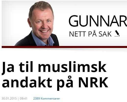Gunnar Stavrum er overrasket over hvor mange som engasjerte seg i hans bloggpost om NRK-andakten.
 Foto: Skjermdump
