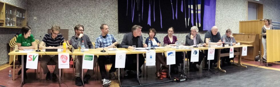 Alle partier var representert på et debattmøte om religion i skolen i Bergen rådhus på tirsdag.
 Foto: Even Gran