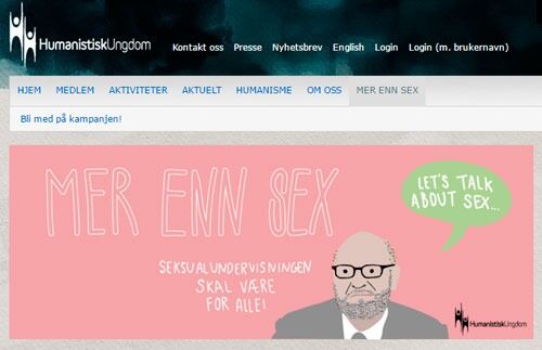 Les mer om Humanistisk Ungdoms kampanje Mer enn sex. Den 30. april skal HU ha "Seksualundervisning på gata" i Oslo.