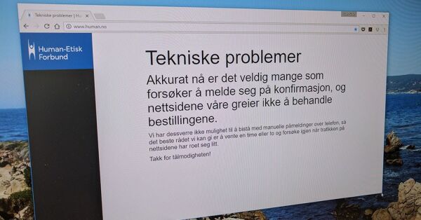 Nettsidene til HEF tålte ikke trykket i år heller