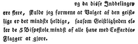 Fredrik Meltzer var ikke tilhenger av å synliggjøre den regionale inndelingen av Norge i handelsflagget, men skulle det først gjøres var den kirkelige inndelingen av landet den minst aktuelle av alle, mente han.