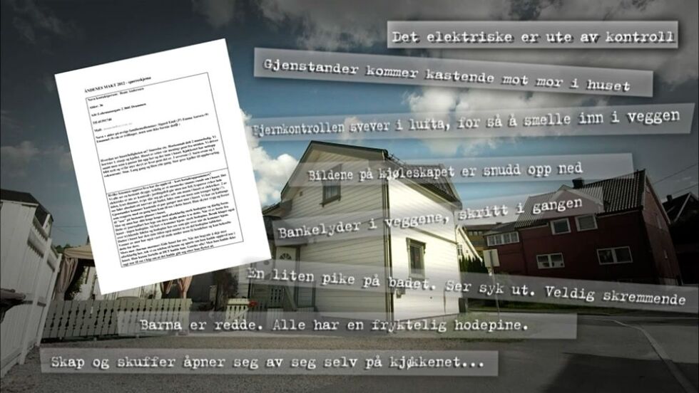 Her er påstandene TV-Norge sprer om eiendommen i Lohrmannsgate 2 i Drammen. Klikk på bildet for større versjon.
 Foto: Faksimile fra sendingen