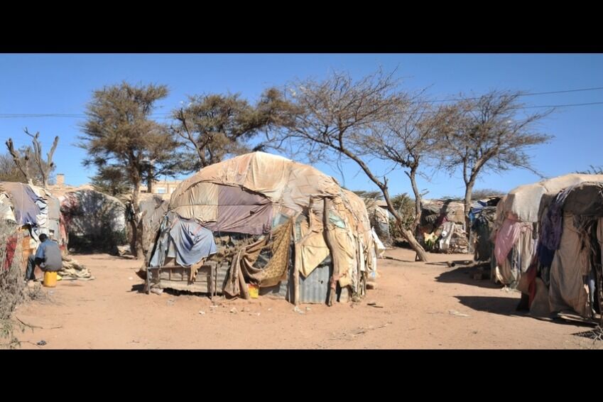 33,3 millioner av verdens flyktninger er internt fordrevne. Her fra en flyktningeleir i Somalia.
 Foto: Scanpix/Microstock