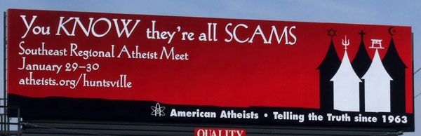 Denne reklamen gikk kanskje litt over streken, innrømte David Silverman. Den ble en diskusjon blant ateister om det som står der er sant, og det er ikke noe bra, mente han.