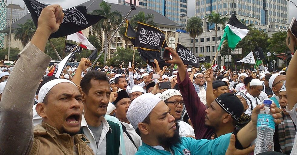 «Fornærmelser» mot profeten Muhammed får ofte ytterliggående muslimer ut i gatene. Det er dette den østerrikske domstolen har søkt å unngå.
 Foto: Wikipedia commons@Cahaya Maulidian
