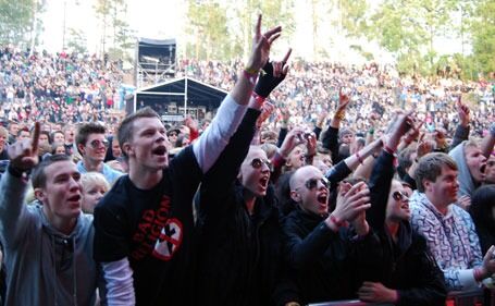 Packed attendance when Bad Religion played at the Hove Festival close to Arendal, Norway, in June.