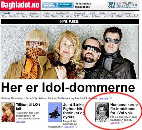 Her har Dagbladet tatt tak i en Fritanke.no-sak fra mars 07 om at rettighetene til den gamle Grand Prix-klassikeren Voi Voi er testamentert til Human-Etisk Forbund.