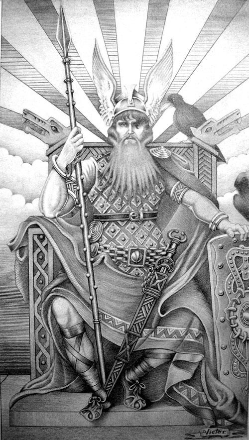«De ubekymrede samvittighets vei» tror på det meste av guder og alskens måter å dyrke dem på, men siden de er norske tror de litt ekstra på de gamle nordiske gudene som for eksempel Odin.
 Foto: Wikimedia commons @ Victor Villalobos