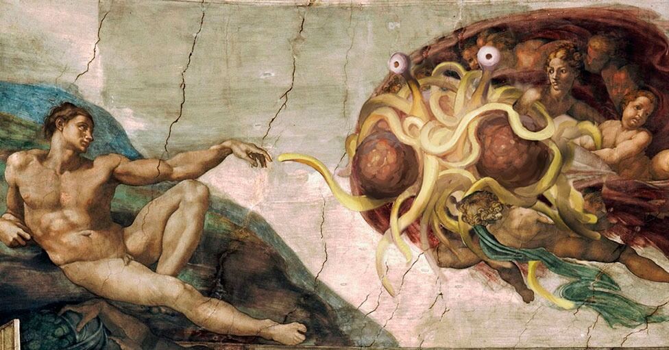 Skapelsen, ifølge spaghettimonsterkirken.