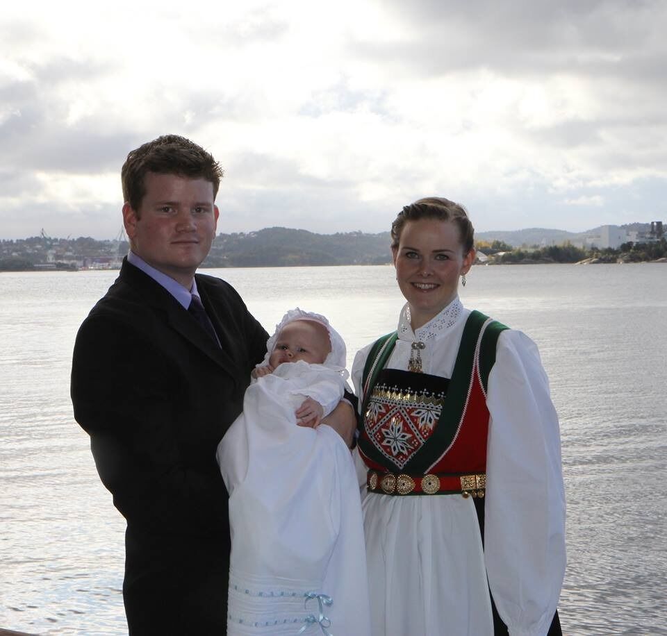 Maren Hardeland Øvsthus og mannen valgte navnefest i HEF-regi for å vise at dette er et godt alternativ til dåp
 Foto: Privat