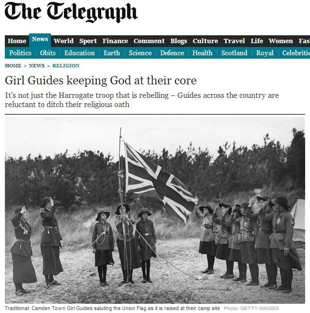Fjerningen av gudsløftet hos Girl Guides har ført til internt opprør, i tillegg til at lokale kirker ikke lenger vil låne ut lokaler. Les mer her.