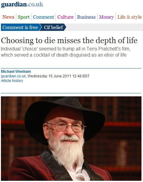 – Å velge døden er å gå glipp av livets dybde, hevder Michael Wenham i denne kommentaren fra The Guardian.