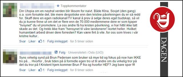 Harde angrep fra kommentariatet på Dagens nettsider.