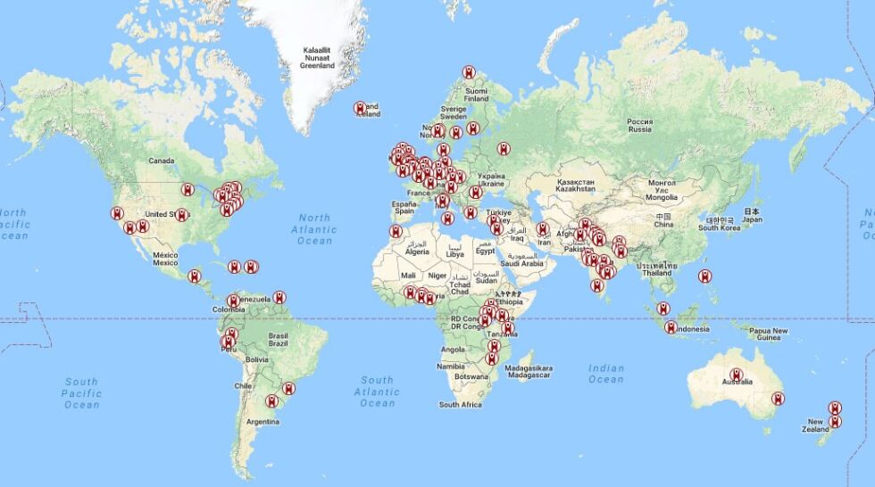 På IHEUs nettsted kan du se et interaktivt kart over humanistorganisasjoner fra hele verden. 

IHEU har åpnet for at også underavdelinger av større organisasjoner kan melde seg inn. I Norge har f.eks. fylkeslagene i Buskerud og Finnmark meldt seg inn selv om også sentralnivået i HEF er medlem.