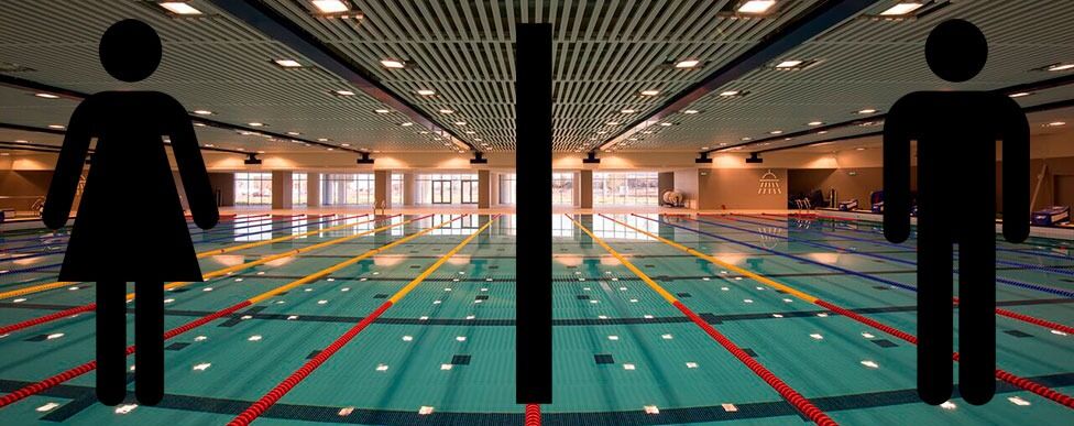 Det er fortsatt kjønnsdelt svømmeundervisning i Sveits.
 Foto: Wikimedia commons @ Ahl Baku