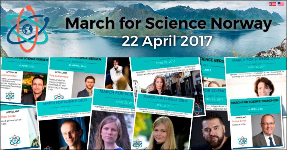 Forskerne slår et slag for vitenskapen på lørdag under mottoet Science not silence.