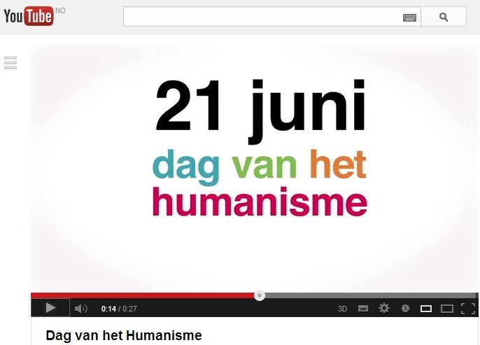 Den belgiske humanistorganisasjonen Demens.nu har laget en egen tv-reklame for Verdens humanisdag.