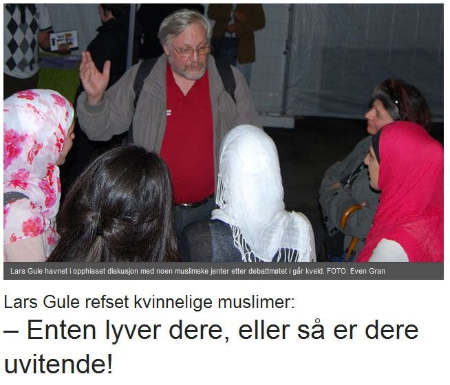 Lars Gule langet ut mot kjønnssegregeringen til Islamnet på et møte i august.