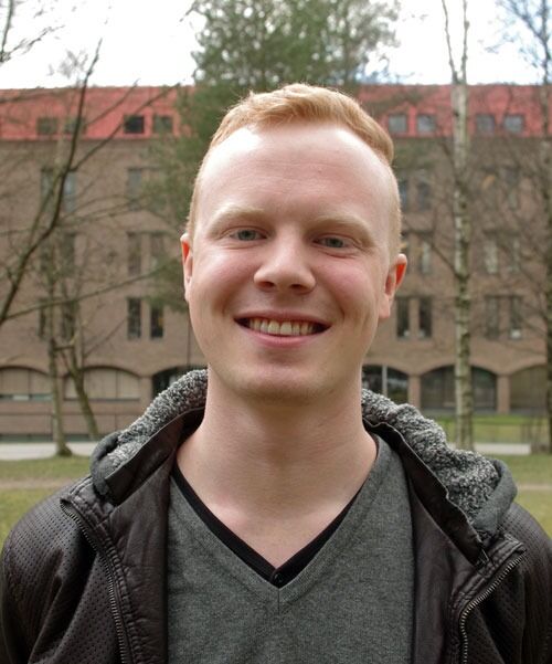 Joakim Damsgaard (23) vil bli leder i HU: - Jeg har stor tro på å engasjere og organisere unge humanister, fordi det er i fellesskap vi finner gode løsninger og får gjennomslag for våre synspunkter.
 Foto: Kirsti Bergh