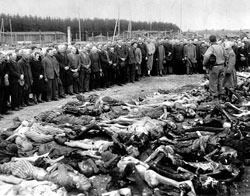 Holocaustbenektere mener bilder som dette ikke er bevis på nazistenes jødeutryddelser.