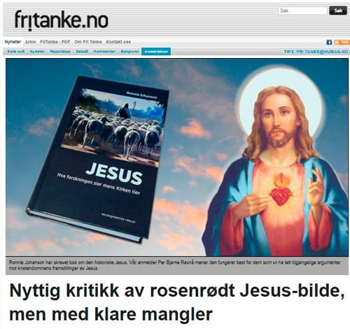 Anmelder Per Bjarne Ravnå ga Ronnie Johansons bok «Jesus - Hva forskningen sier mens Kirken tier» blandet kritikk på onsdag.