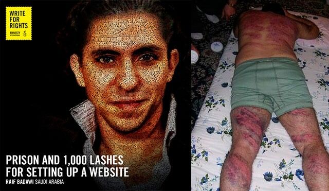 En av verdens mest omtalte samvittighetsfanger, Raif Badawi, får de første femti piskeslagene, av 1000, i dag.