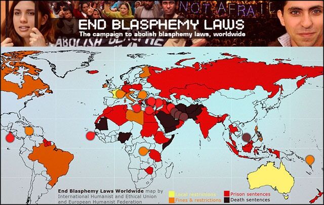 Mange land i verden har forbud mot "blasfemi". I noen land er det til og med dødsstraff.