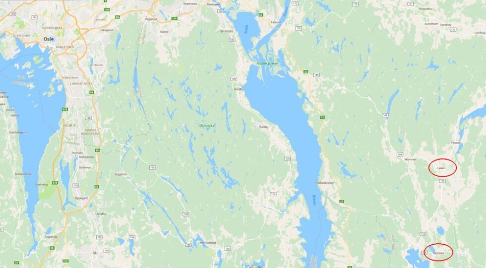 Løken og Hemnes ligger sør i Aurskog-Høland kommune, ned mot grensa til Østfold.