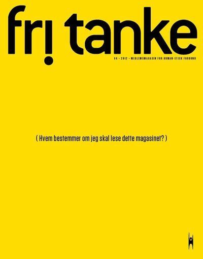 Forsiden på Fri tanke nr 4 2012, som ga sølv i Beste forside.