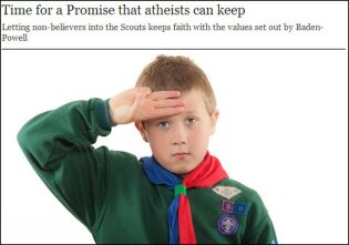 Britiske speidere vurderer å åpne for ateister