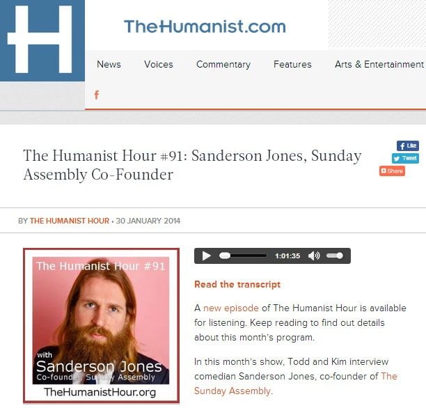 Hør intervjuet med en svært entusiastisk Sanderson Jones på Humanist Hour - podcasten til HEFs søsterorganisasjon i USA.