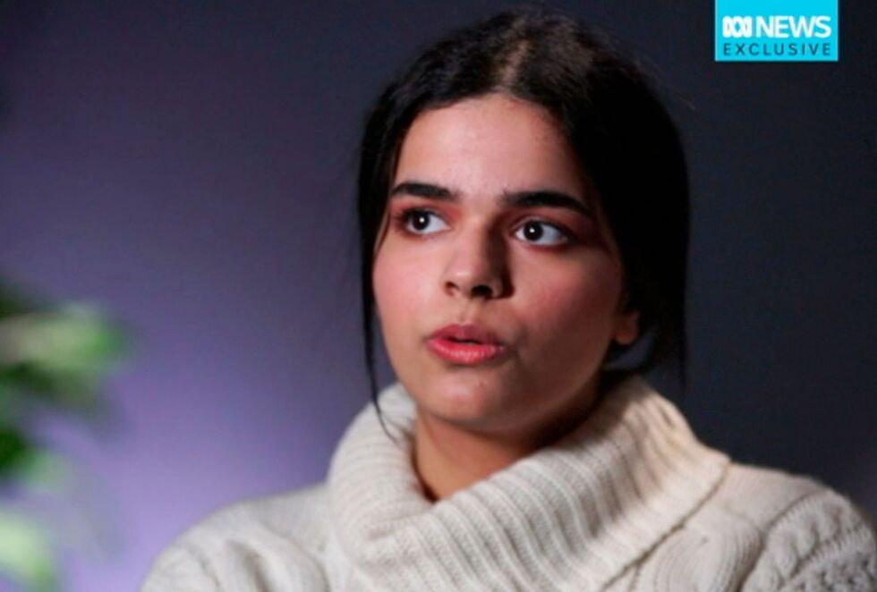 I et intervju med australsk tv sa saudiarabiske Rahaf Mohammed Alqunun (18), som har fått asyl i Canada, at hun trodde hennes erfaring ville inspirere flere kvinner til å flykte fra Saudi-Arabia.
 Foto: NTB-Scanpix/AP