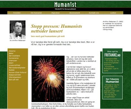 Tidsskriftet Humanist på nett