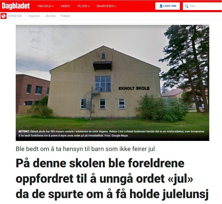 Klassisk «kulturkrig»-sak fra Dagbladet i oktober.
